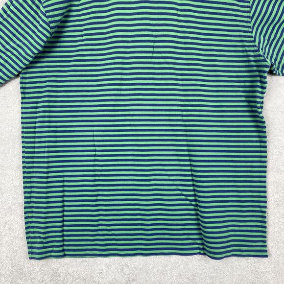 Masters Shirt Mens Large Blue Green Striped PGA Golf Polo Augusta Logo - Picture 12 of 16